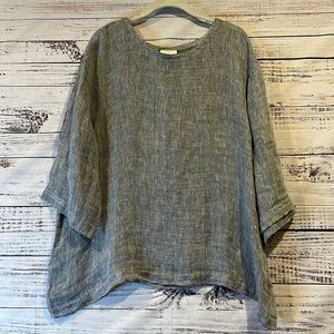 PureJill Linen Tunic Loose Fit Top Size XL